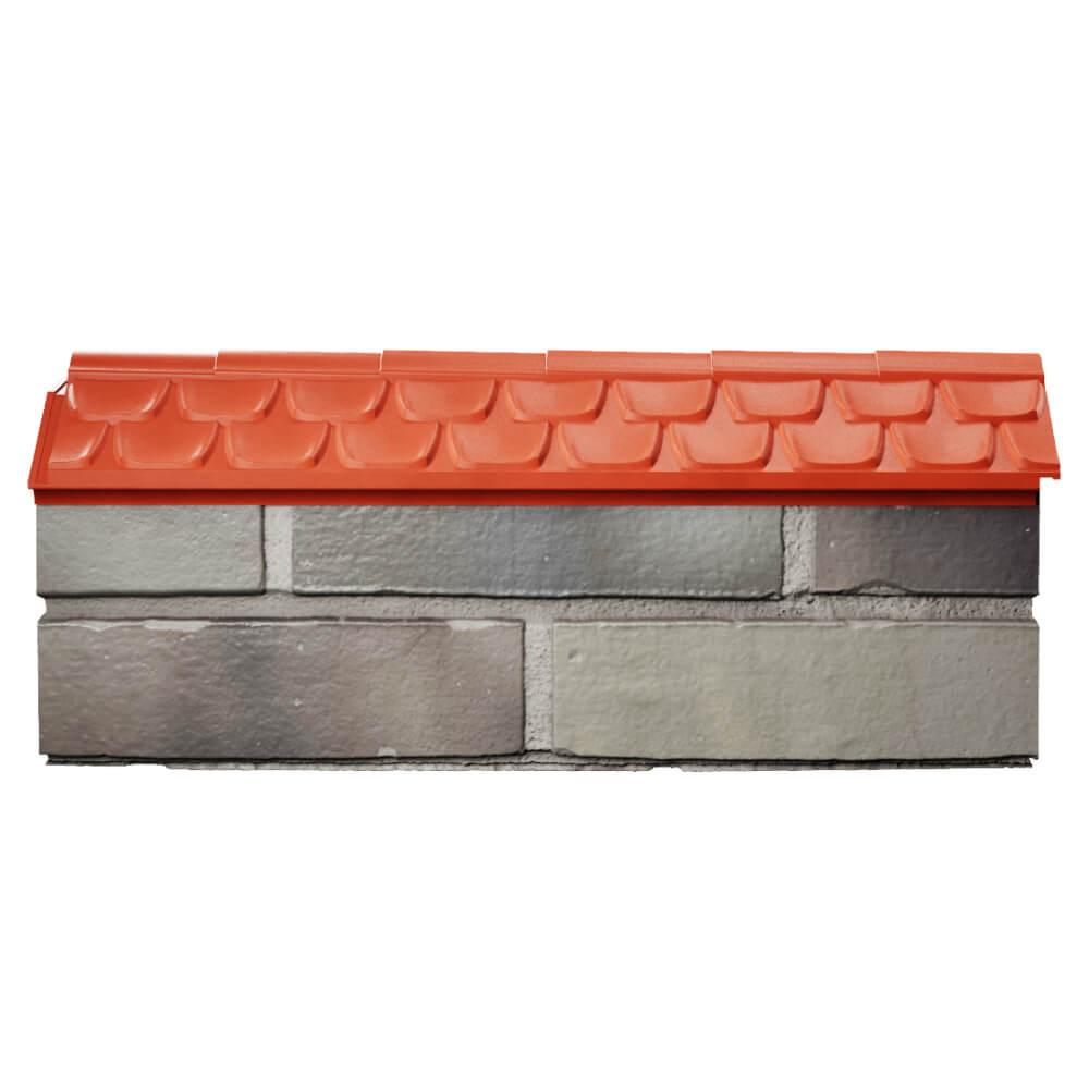 Парапет Zking Эльбрус Красный с посадкой на 0.5 кирпича (130мм) в Гурьевске фото