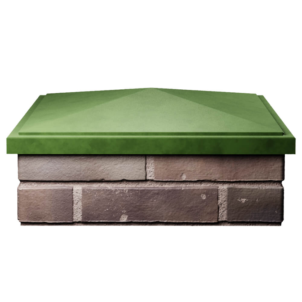 Колпак Zking БонаМоно Зеленый на столб 2х2 кирпича (515х515, 530х530мм) Гурьевск фото