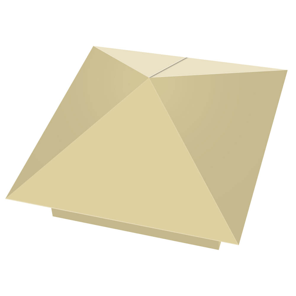 Колпак металлический 400х400мм RAL1014 Бежевый заборный Гурьевск фото