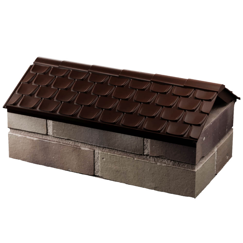 Парапет Zking Эльбрус Коричневый с посадкой на 1 кирпич (255мм) в Гурьевске фото