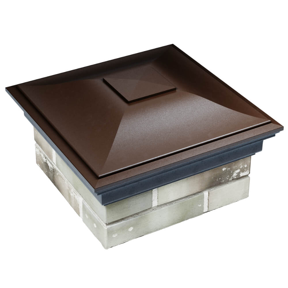 Колпак Zking Монблан Коричневый на столб 1.5х1.5 кирпича (385х385мм) в Гурьевске фото