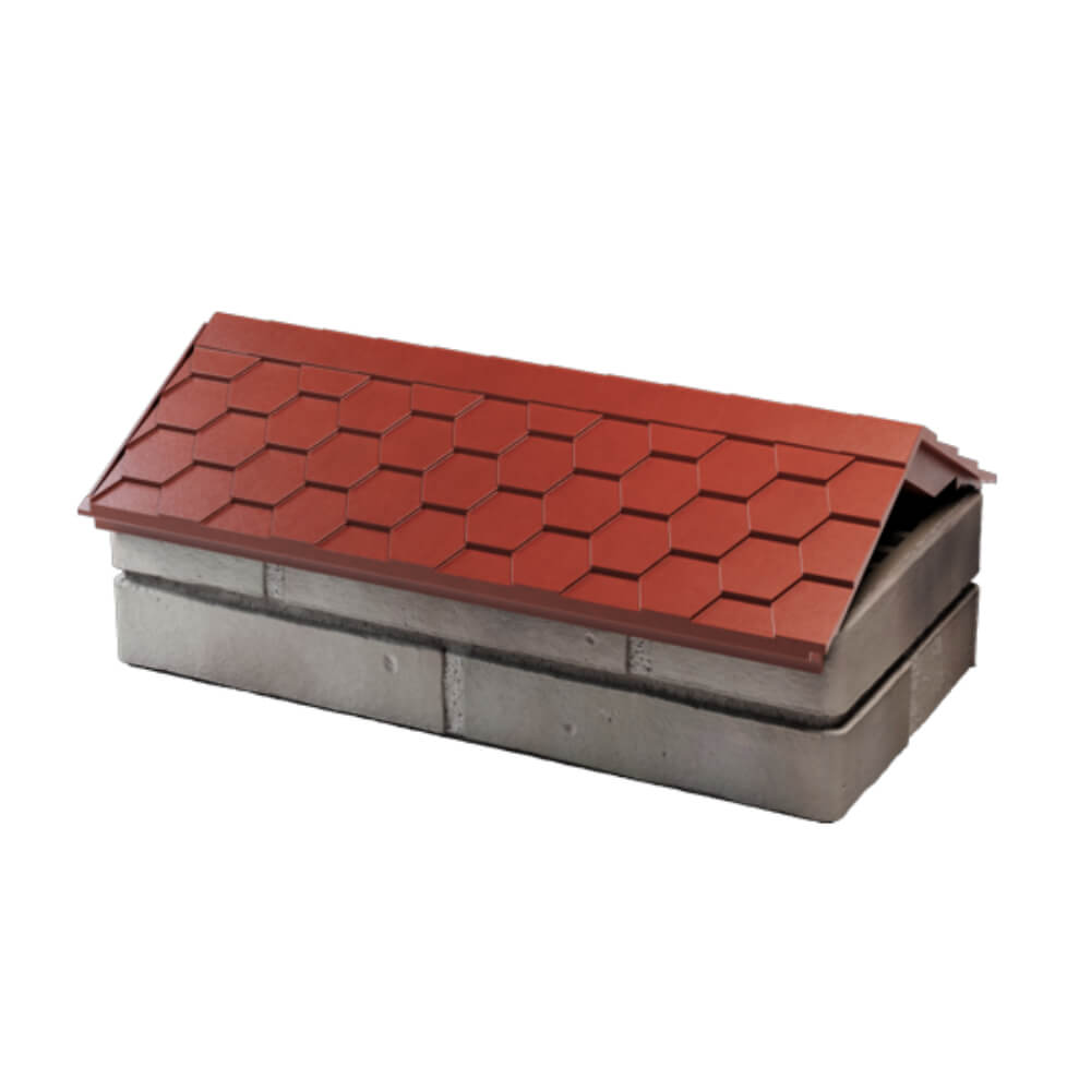 Парапет Zking Эверест Красный с посадкой на 1 кирпич (200/225/255мм) в Гурьевске фото