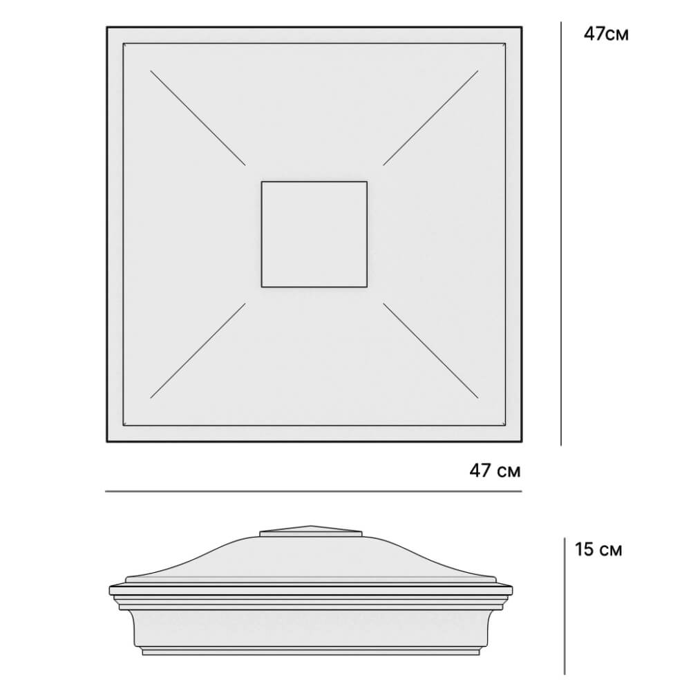 Колпак Zking Монблан Коричневый на столб 1.5х1.5 кирпича (385х385мм) в Гурьевске фото