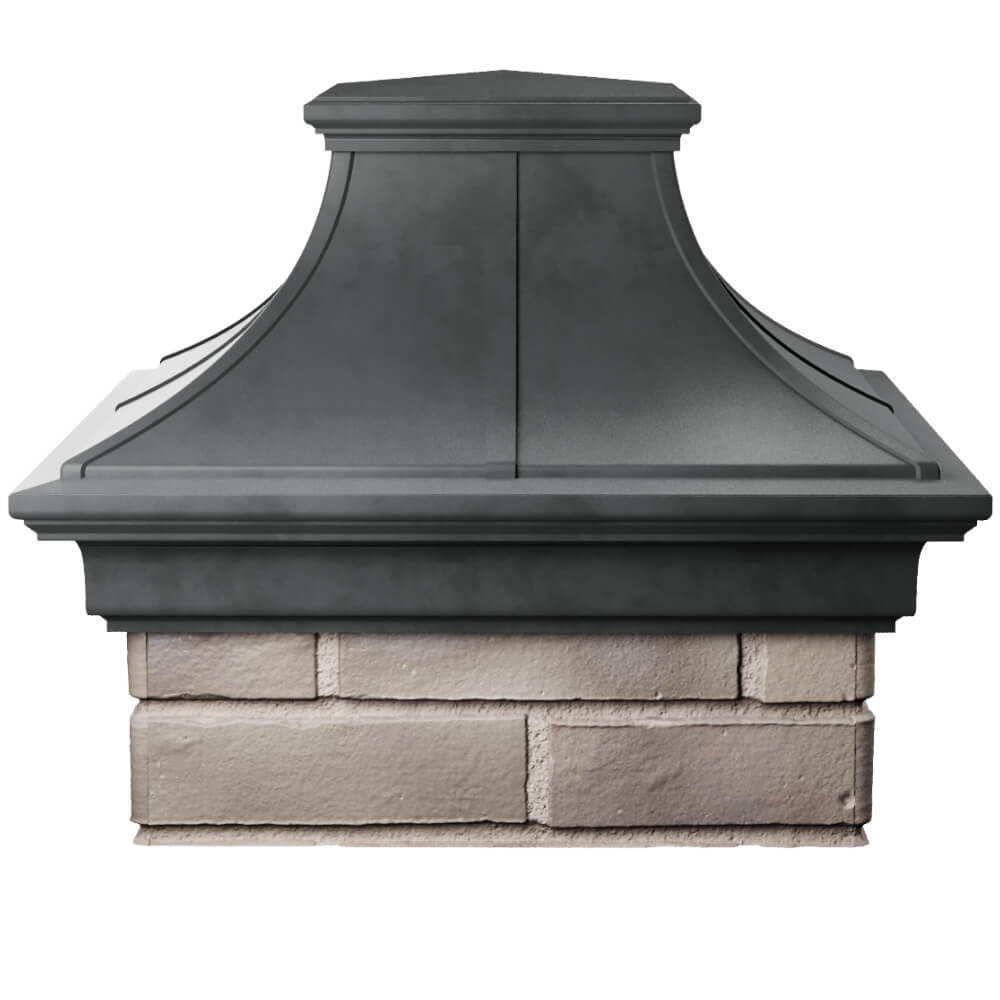 Колпак Zking Монблан Премиум Серый на столб 1.5х1.5 кирпича (385х385мм) Гурьевск фото