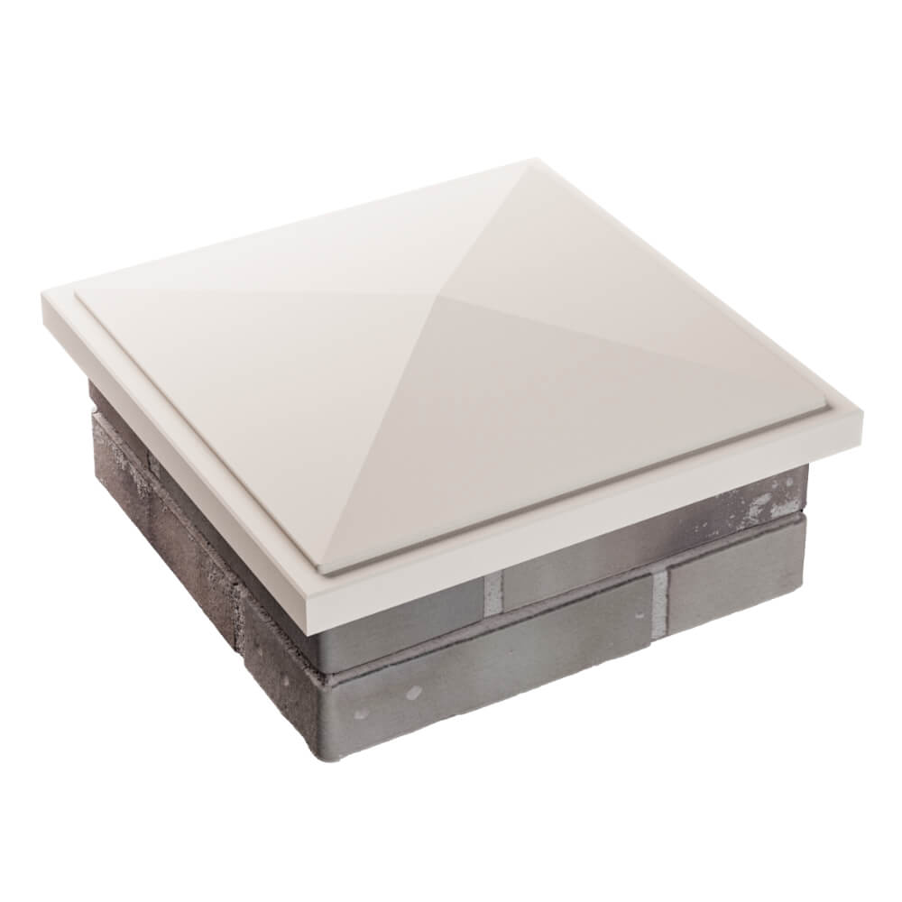 Колпак Zking БонаМоно Бежевый на столб 1.5х1.5 кирпича (385х385, 400х400мм) в Гурьевске фото