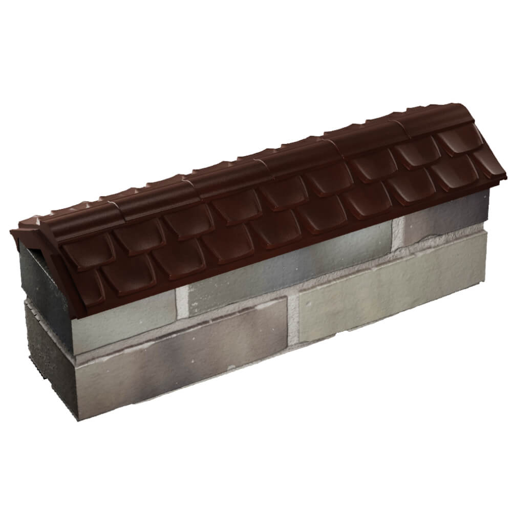 Парапет Zking Эльбрус Коричневый с посадкой на 0.5 кирпича (130мм) в Гурьевске фото