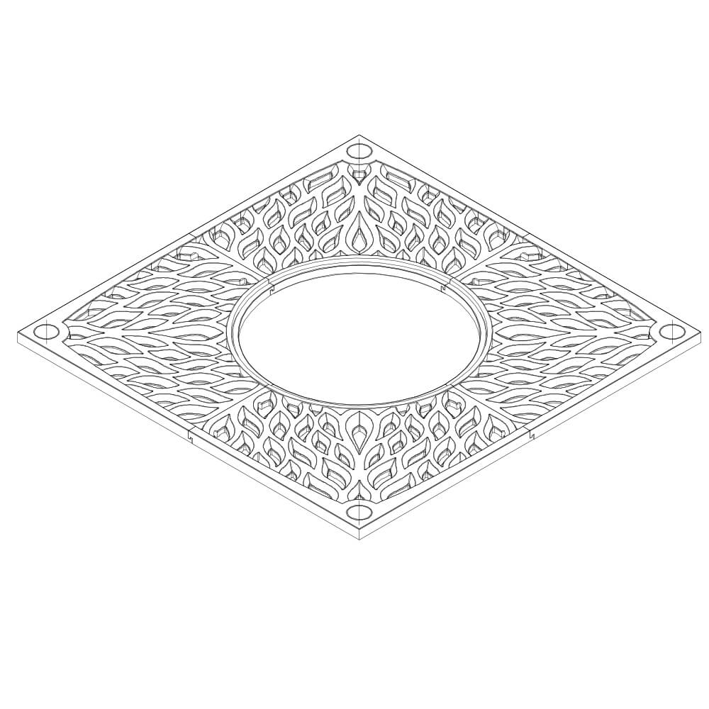 Приствольная решетка для дерева ZKING CRUST 2х2м Черная в Гурьевске фото