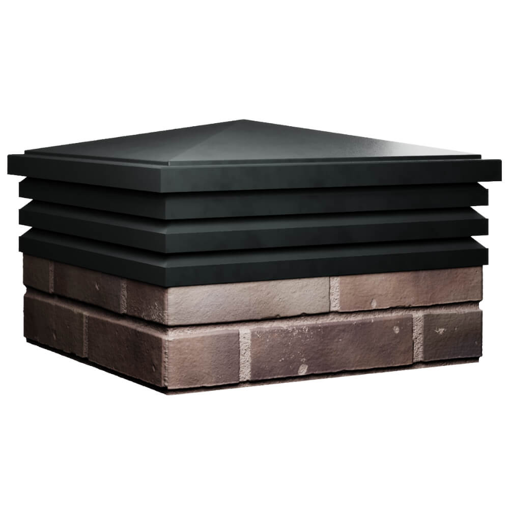 Колпак Zking Бона ХайТек Черный на столб 2х2 кирпича (513х513мм) в Гурьевске фото