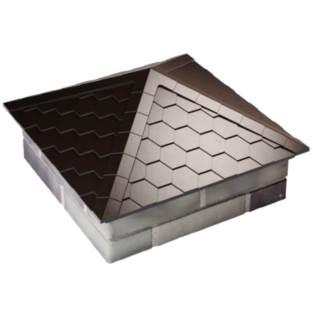 Колпак Zking Эверест Коричневый на столб 2х2 кирпича (535х535мм) Гурьевск фото