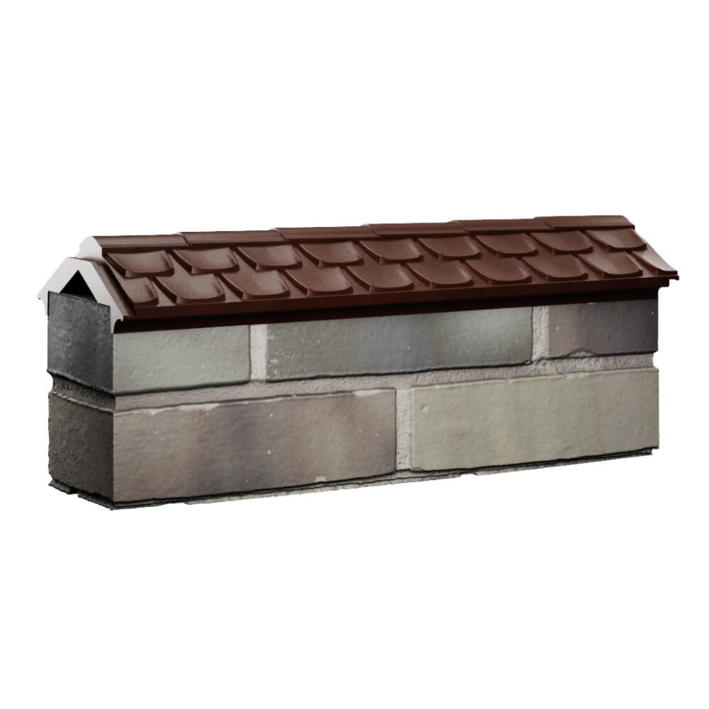 Парапет Zking Эльбрус Коричневый с посадкой на 0.5 кирпича (130мм) Гурьевск фото