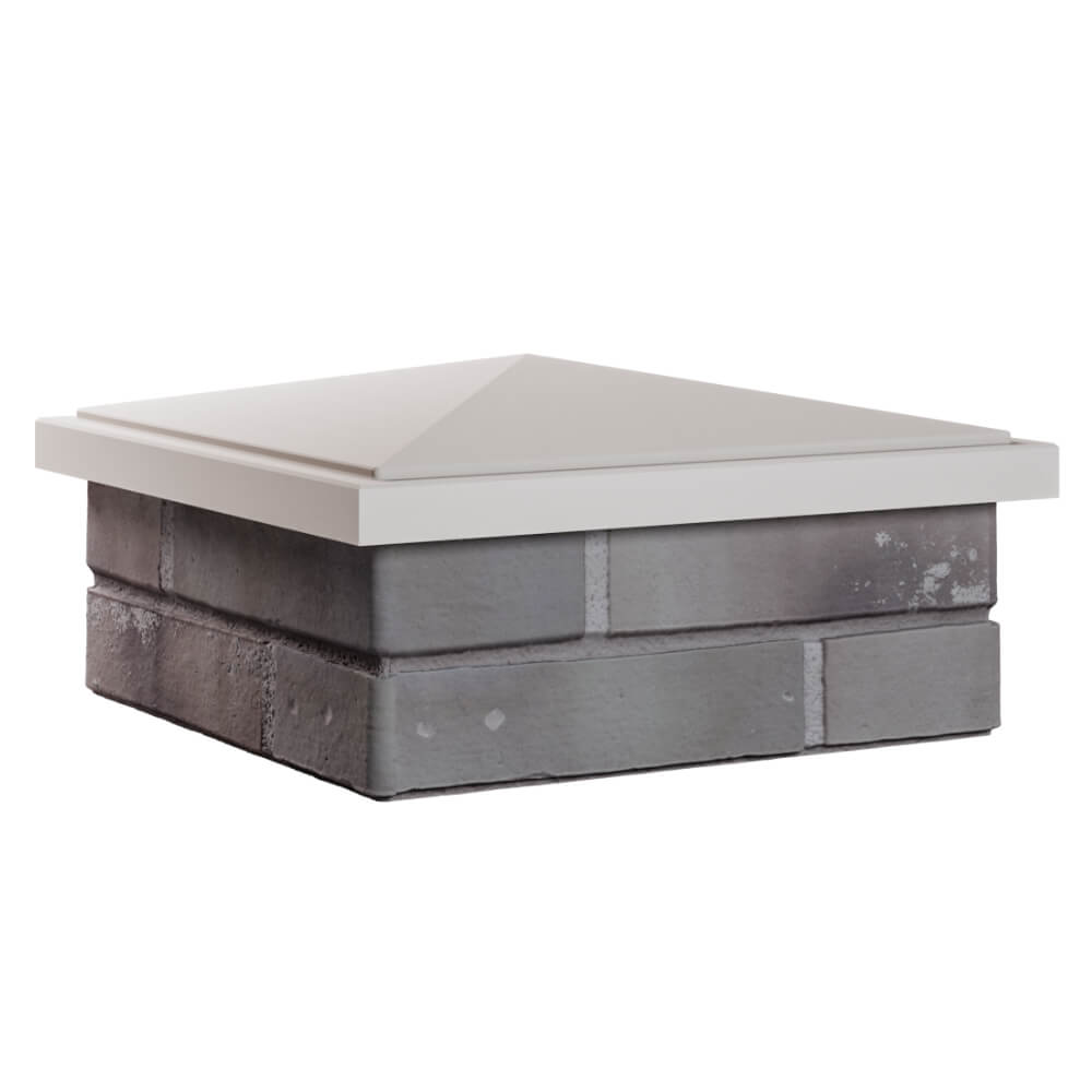 Колпак Zking БонаМоно Бежевый на столб 1.5х1.5 кирпича (385х385, 400х400мм) в Гурьевске фото