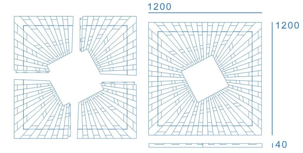Приствольная решетка для дерева ZKING ATMOSPHERE 1.2х1.2м Зеленая в Гурьевске фото