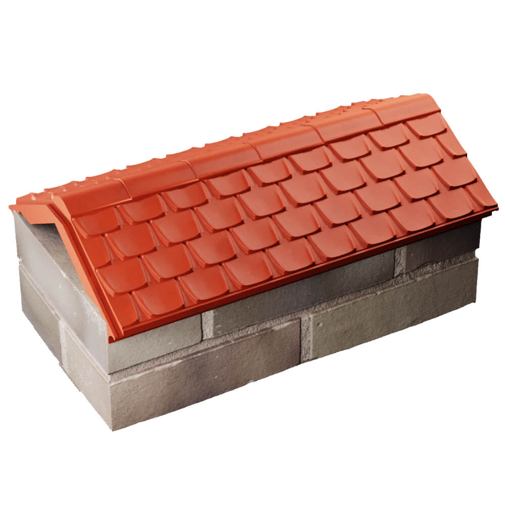 Парапет Zking Эльбрус Красный с посадкой на 1 кирпич (255мм) в Гурьевске фото