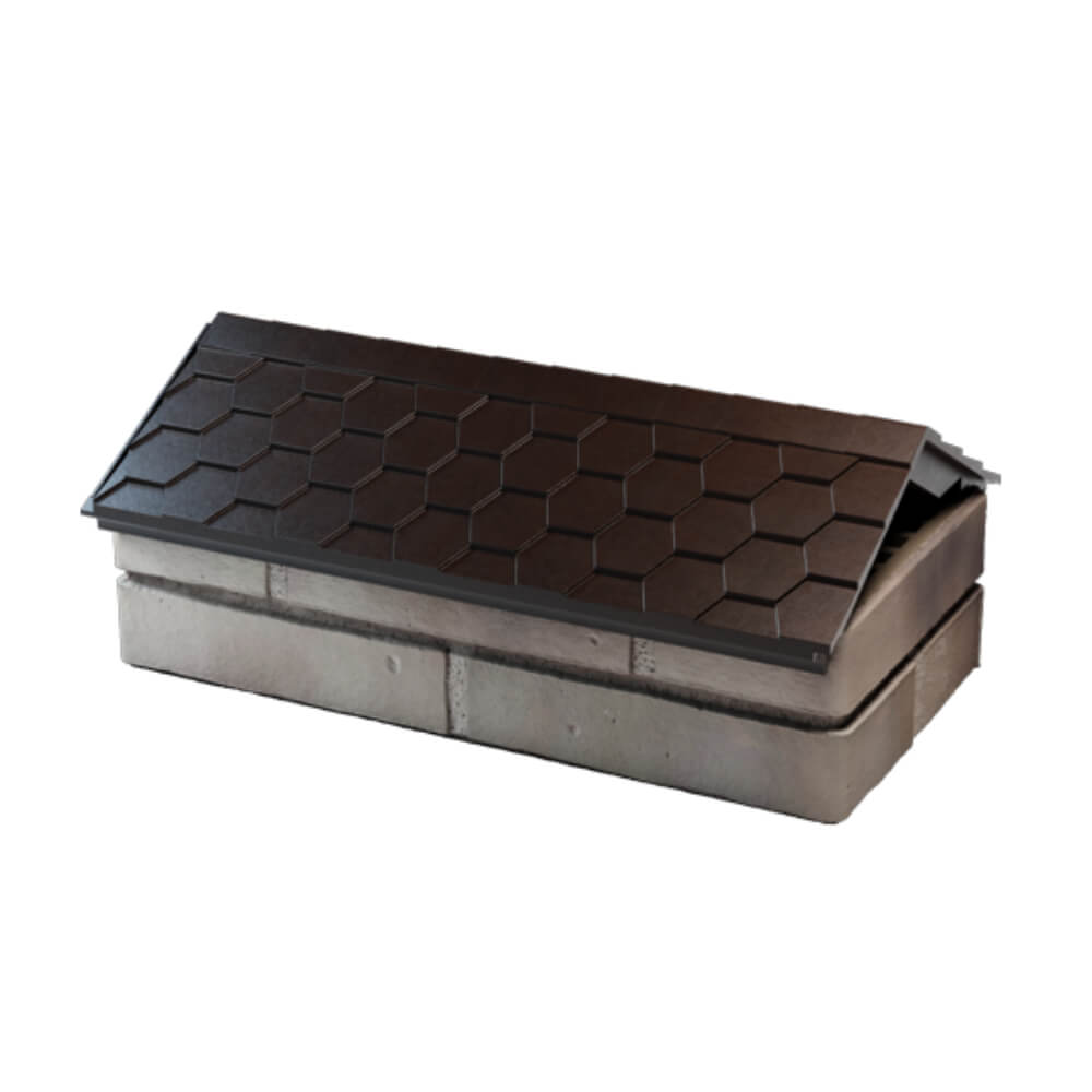 Парапет Zking Эверест Коричневый с посадкой на 1 кирпич (200/225/255мм) в Гурьевске фото