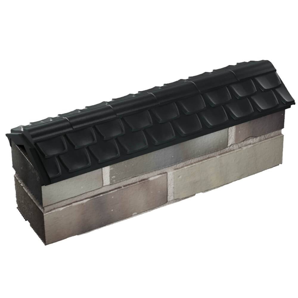 Парапет Zking Эльбрус Черный с посадкой на 0.5 кирпича (130мм) в Гурьевске фото