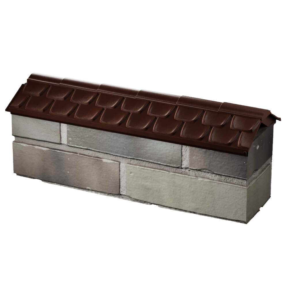 Парапет Zking Эльбрус Коричневый с посадкой на 0.5 кирпича (130мм) в Гурьевске фото