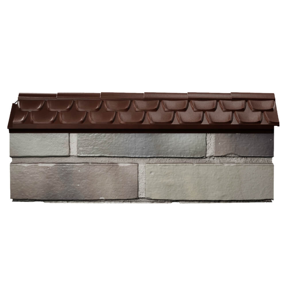 Парапет Zking Эльбрус Коричневый с посадкой на 0.5 кирпича (130мм) в Гурьевске фото