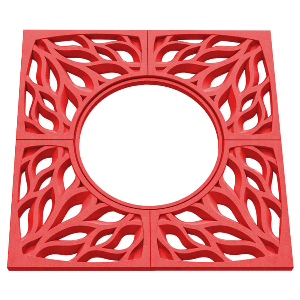 Приствольная решетка для дерева ZKING CRUST 1.2х1.2м Красная в Гурьевске фото