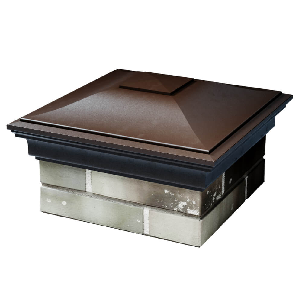 Колпак Zking Монблан Коричневый на столб 1.5х1.5 кирпича (385х385мм) в Гурьевске фото