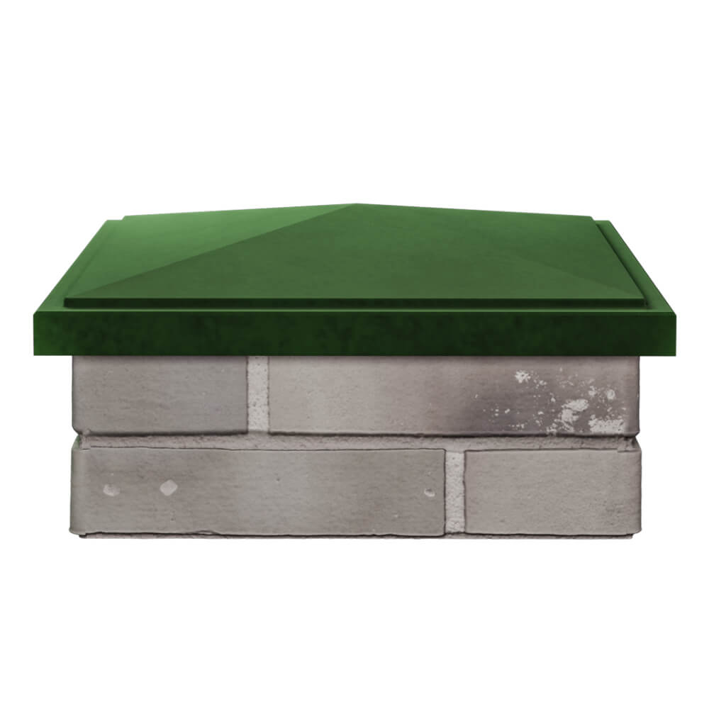 Колпак Zking БонаМоно Зеленый на столб 1.5х1.5 кирпича (385х385, 400х400мм) Гурьевск фото