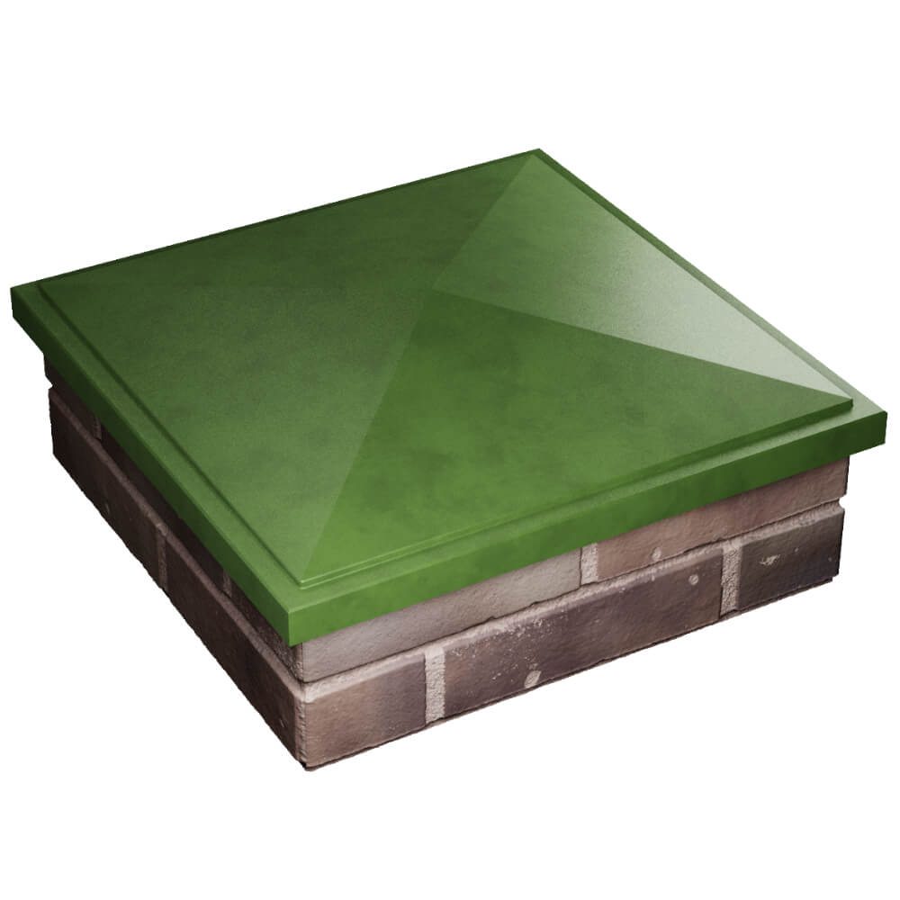 Колпак Zking БонаМоно Зеленый на столб 2х2 кирпича (515х515, 530х530мм) в Гурьевске фото