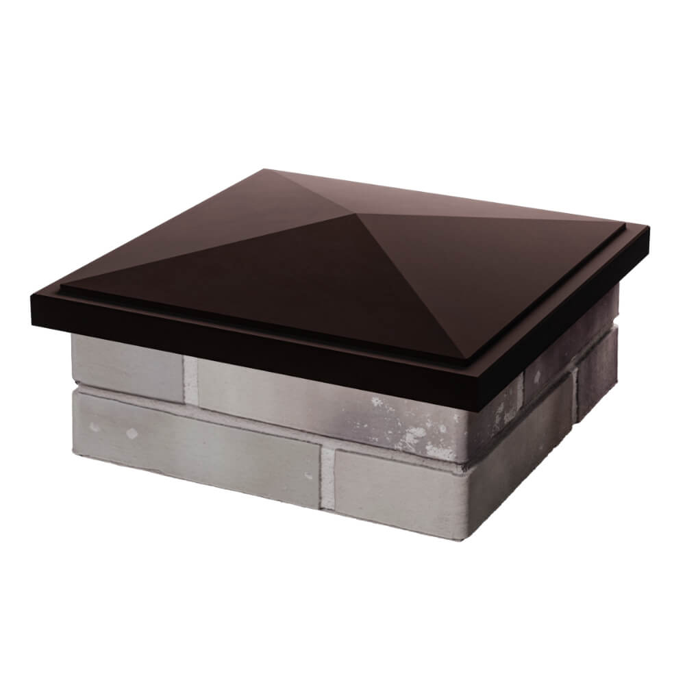 Колпак Zking БонаМоно Коричневый на столб 1.5х1.5 кирпича (385х385, 400х400мм) в Гурьевске фото