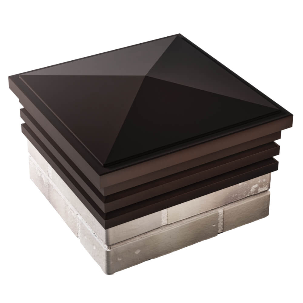 Колпак Zking Бона ХайТек Коричневый на столб 1.5х1.5 кирпича (385х385мм) в Гурьевске фото