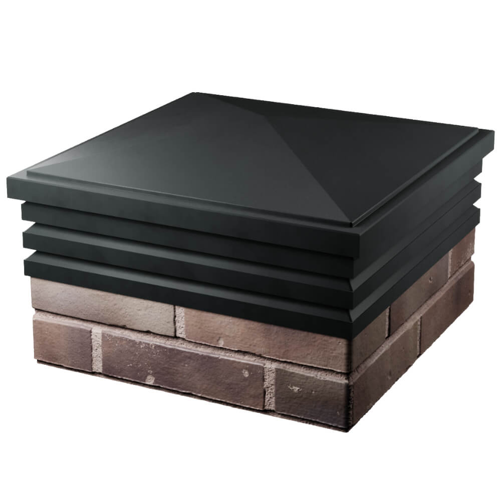 Колпак Zking Бона ХайТек Черный на столб 2х2 кирпича (513х513мм) в Гурьевске фото