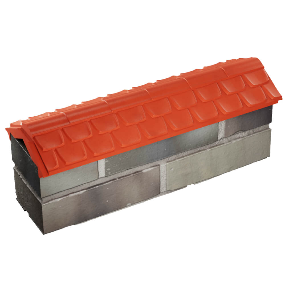 Парапет Zking Эльбрус Красный с посадкой на 0.5 кирпича (130мм) в Гурьевске фото