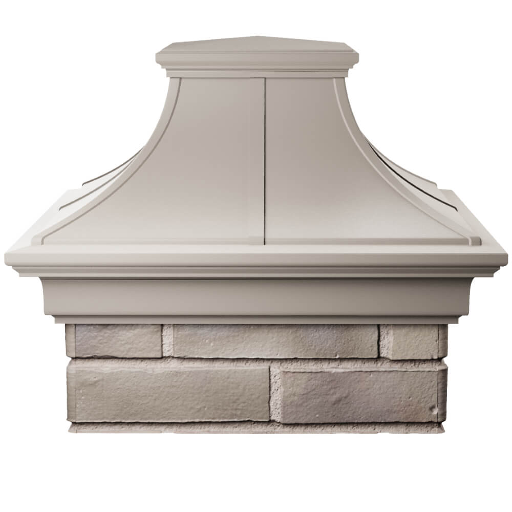 Колпак Zking Монблан Премиум Бежевый на столб 1.5х1.5 кирпича (385х385мм) Гурьевск фото