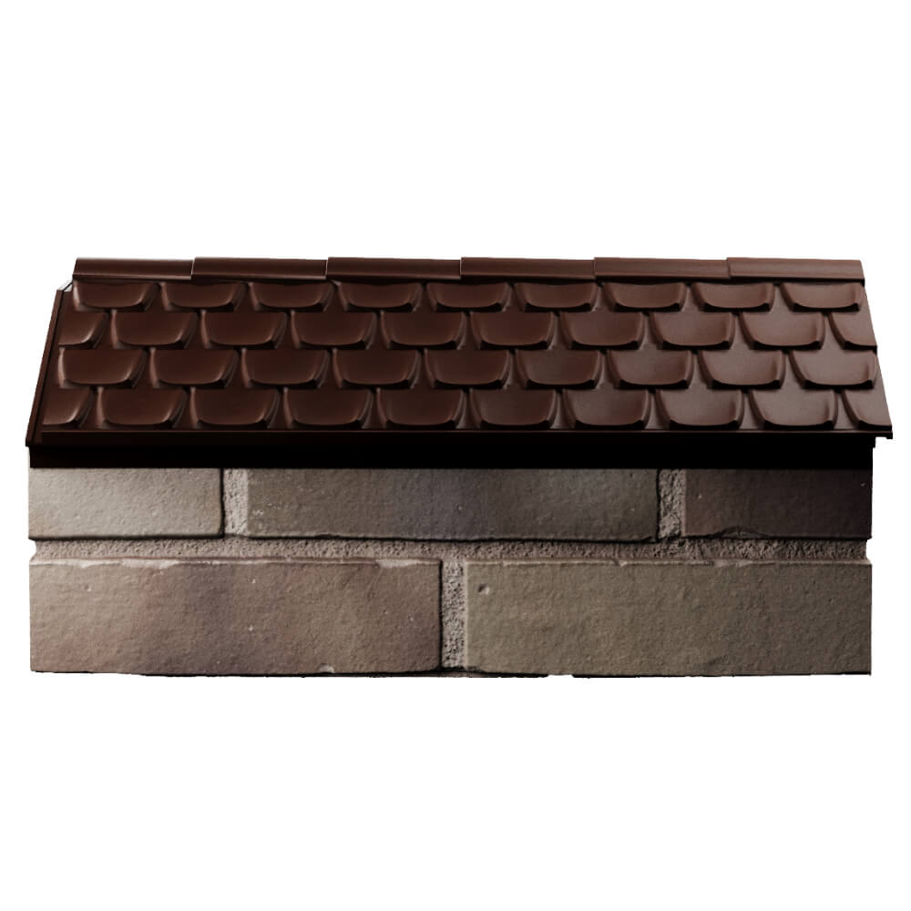 Парапет Zking Эльбрус Коричневый с посадкой на 1 кирпич (255мм) в Гурьевске фото