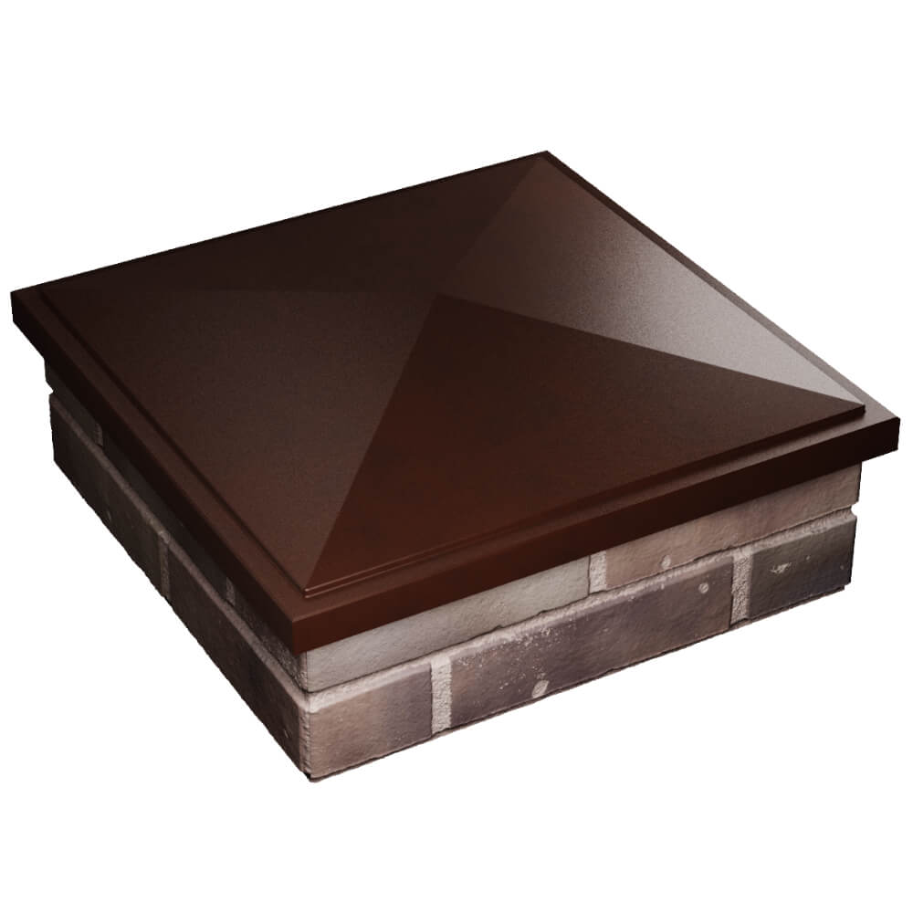 Колпак Zking БонаМоно Коричневый на столб 2х2 кирпича (515х515, 530х530мм) в Гурьевске фото