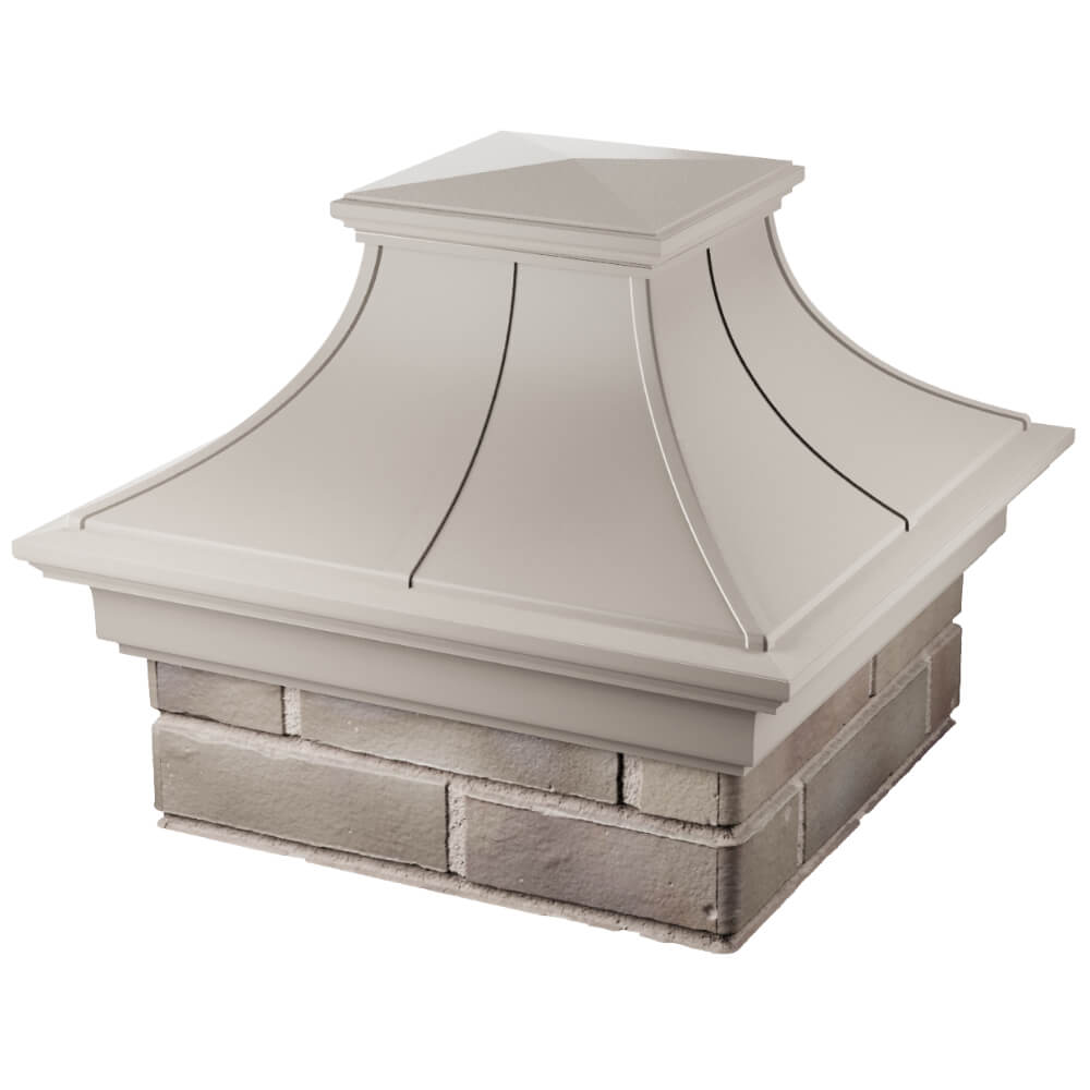 Колпак Zking Монблан Премиум Бежевый на столб 1.5х1.5 кирпича (385х385мм) в Гурьевске фото