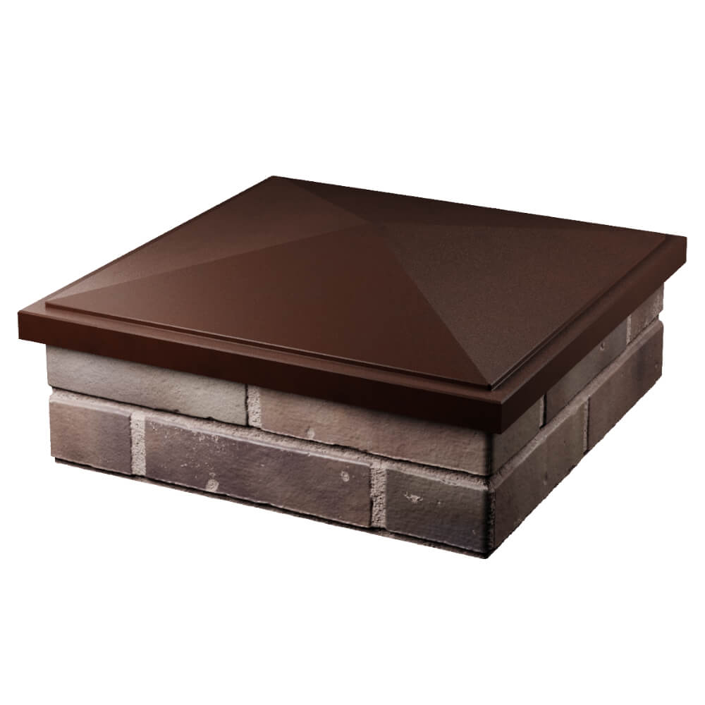 Колпак Zking БонаМоно Коричневый на столб 2х2 кирпича (515х515, 530х530мм) в Гурьевске фото