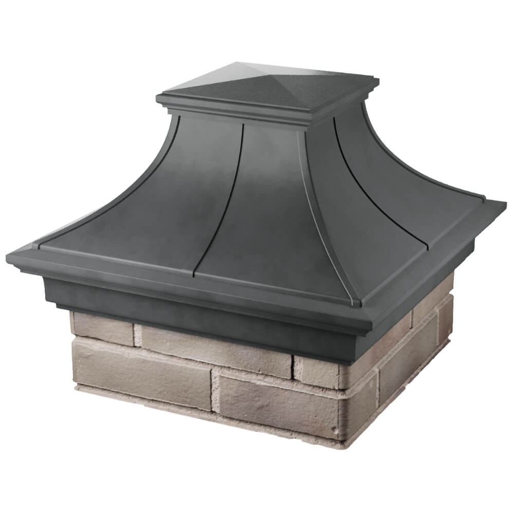 Колпак Zking Монблан Премиум Серый на столб 1.5х1.5 кирпича (385х385мм) в Гурьевске фото
