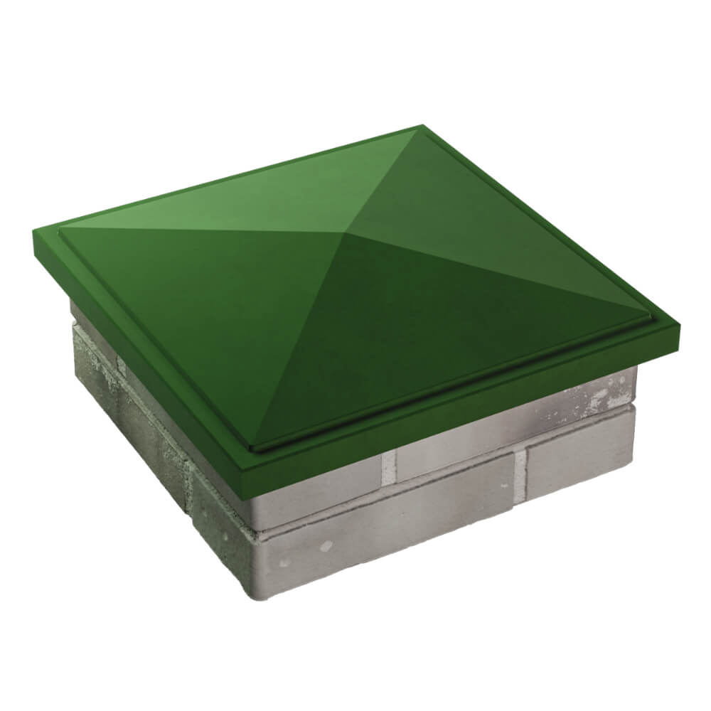 Колпак Zking БонаМоно Зеленый на столб 1.5х1.5 кирпича (385х385, 400х400мм) в Гурьевске фото