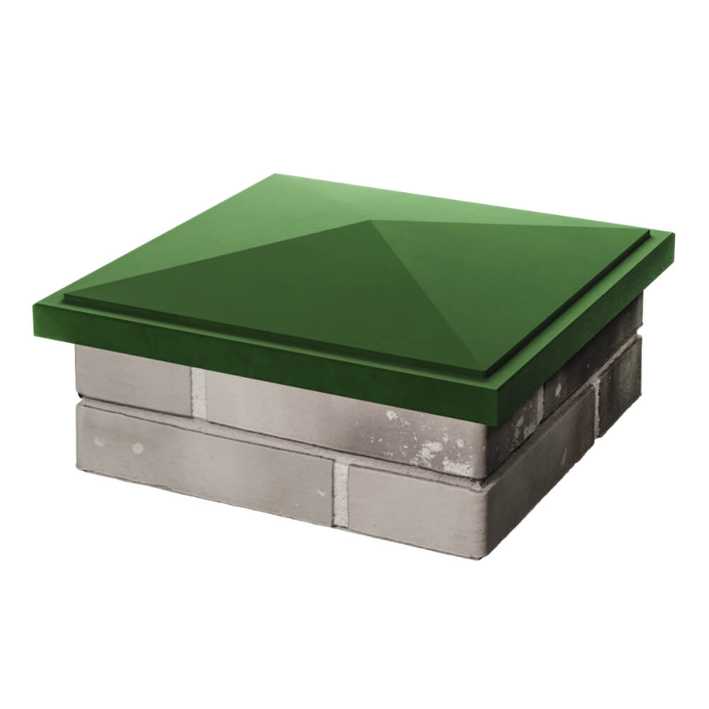 Колпак Zking БонаМоно Зеленый на столб 1.5х1.5 кирпича (385х385, 400х400мм) в Гурьевске фото