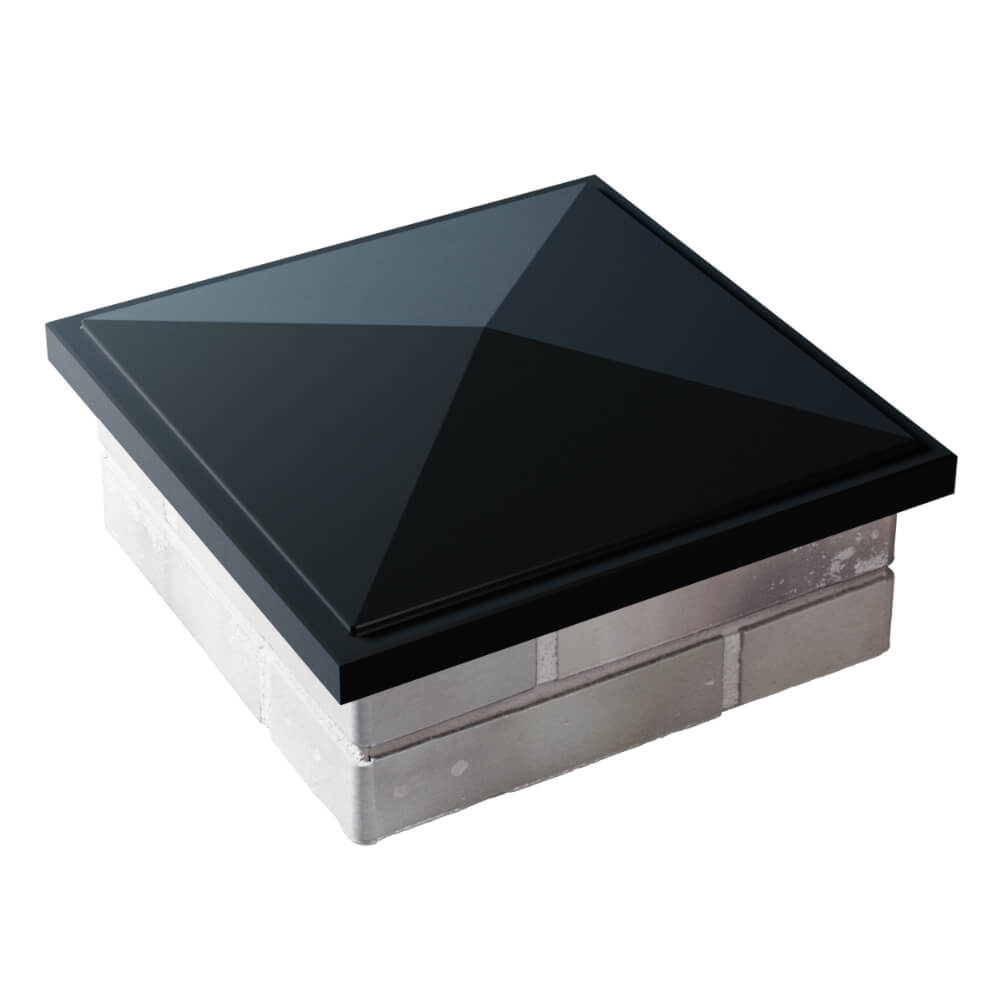 Колпак Zking БонаМоно Черный на столб 1.5х1.5 кирпича (385х385, 400х400мм) в Гурьевске фото