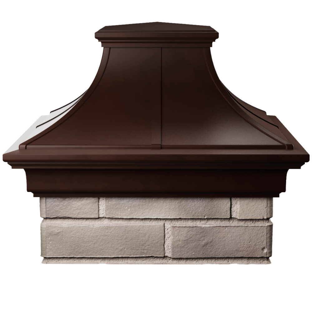 Колпак Zking Монблан Премиум Коричневый на столб 1.5х1.5 кирпича (385х385мм) Гурьевск фото