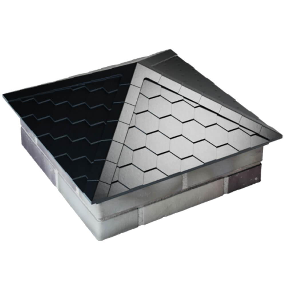 Колпак Zking Эверест Черный на столб 2х2 кирпича (535х535мм) Гурьевск фото