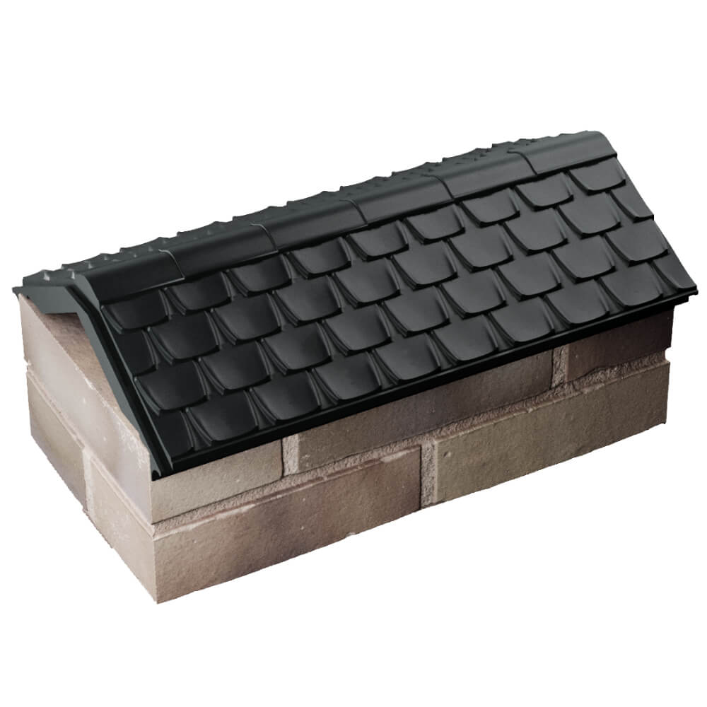 Парапет Zking Эльбрус Черный с посадкой на 1 кирпич (255мм) в Гурьевске фото