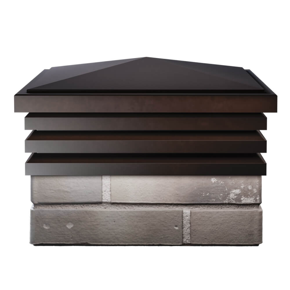 Колпак Zking Бона ХайТек Коричневый на столб 1.5х1.5 кирпича (385х385мм) Гурьевск фото