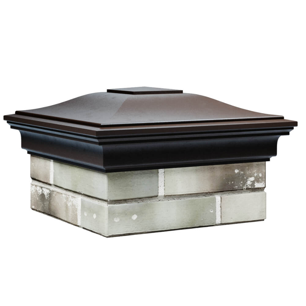 Колпак Zking Монблан Коричневый на столб 1.5х1.5 кирпича (385х385мм) в Гурьевске фото