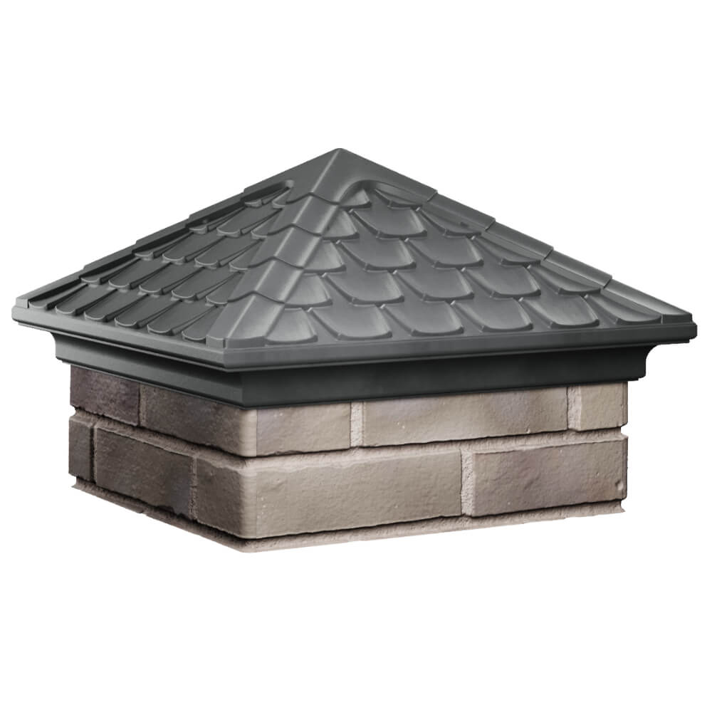 Колпак Zking Эльбрус Серый на столб 1.5х1.5 кирпича (385х385мм) в Гурьевске фото