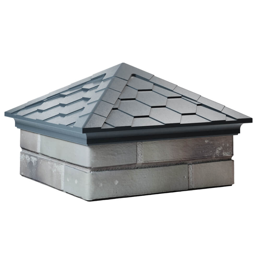 Колпак Zking Эверест Серый на столб 1.5х1.5 кирпича (390х390мм) в Гурьевске фото