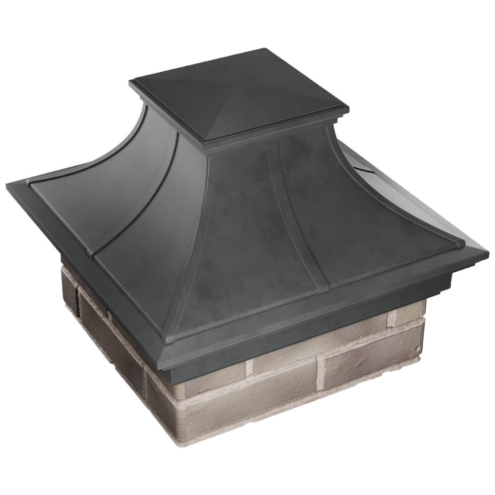 Колпак Zking Монблан Премиум Серый на столб 1.5х1.5 кирпича (385х385мм) в Гурьевске фото