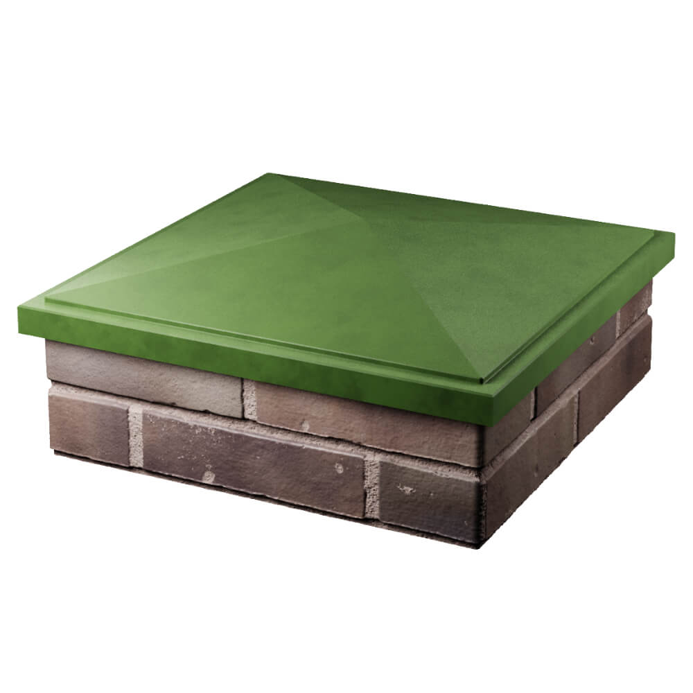 Колпак Zking БонаМоно Зеленый на столб 2х2 кирпича (515х515, 530х530мм) в Гурьевске фото