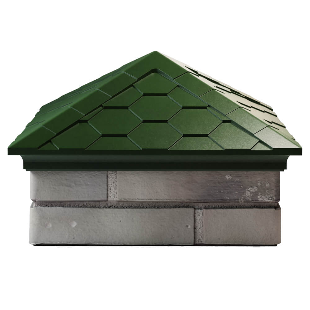 Колпак Zking Эверест Зеленый на столб 1.5х1.5 кирпича (390х390мм) Гурьевск фото